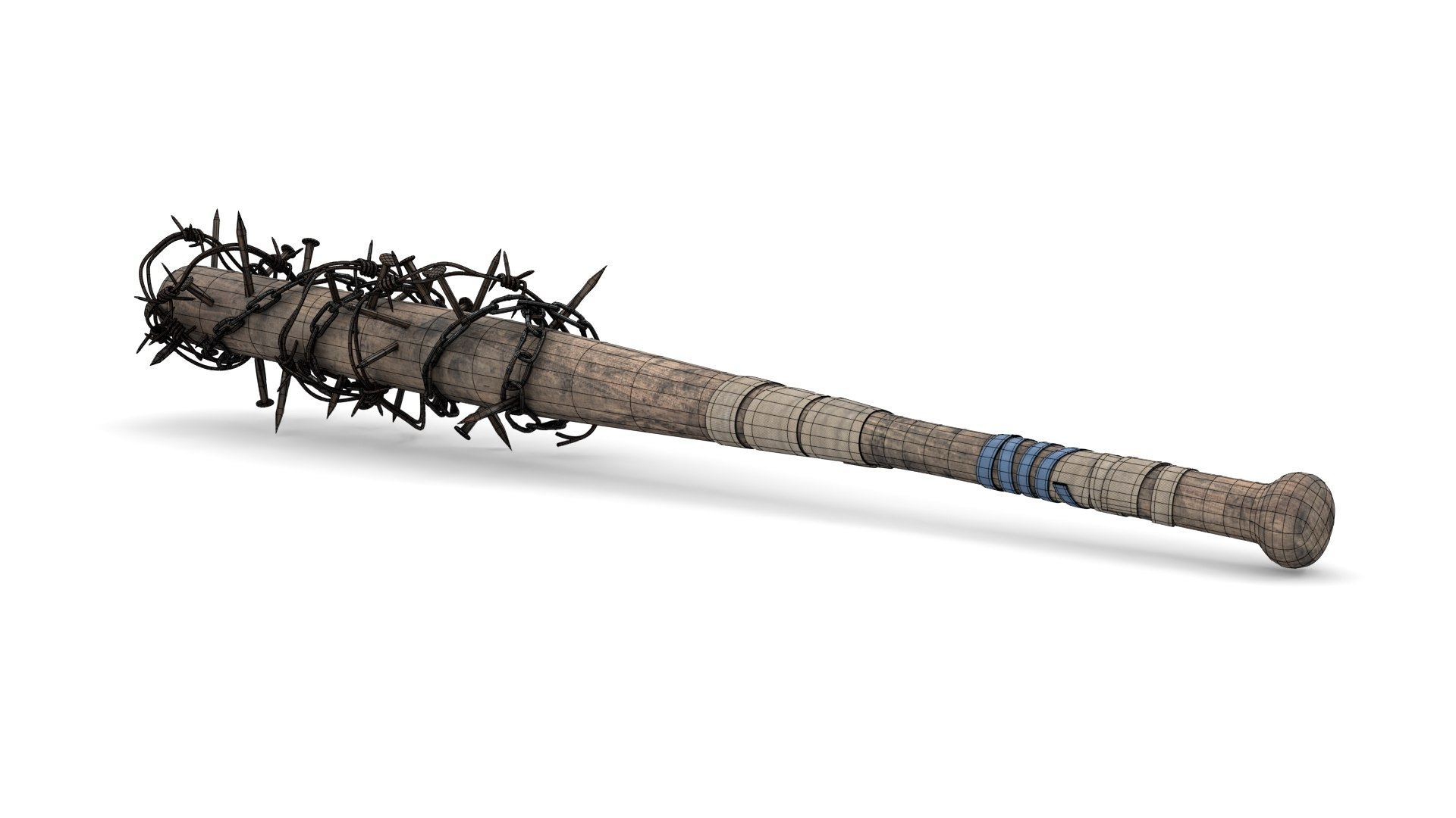 Baseball Bat with Nails and Barbed Wire 3D model TurboSquid 1757396