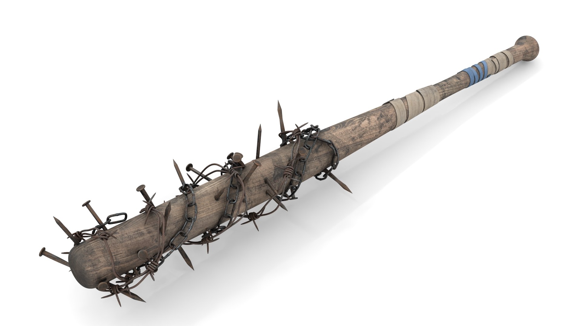 Baseball Bat With Nails And Barbed Wire 3D Model TurboSquid 1757396