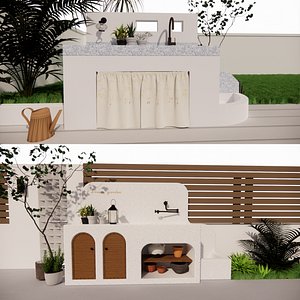 3D Bathroom Cabinet With Sink -B3 model