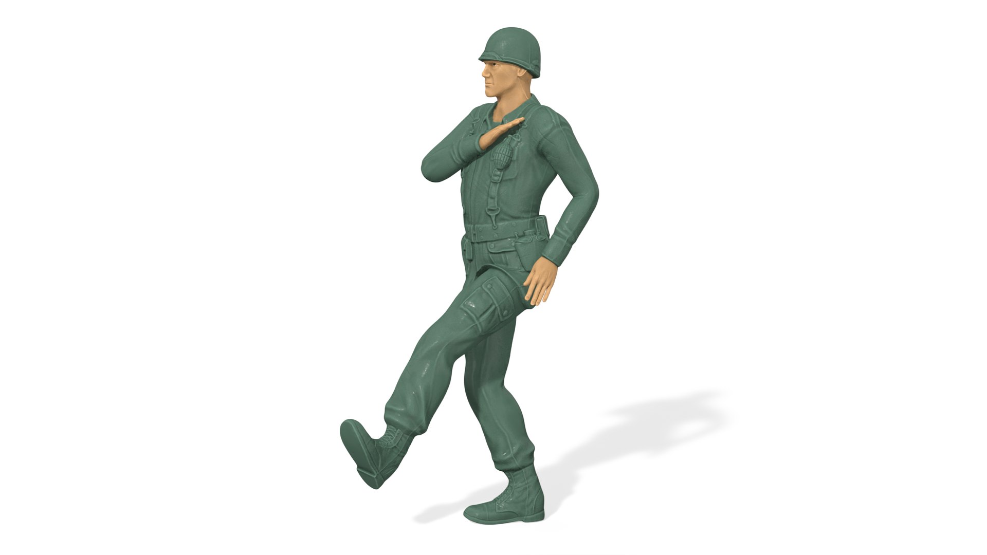 Toy Soldier Rigged 3D model preview