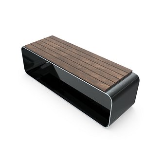 3D Weathered Outdoor Park Bench(1)