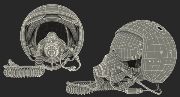 jet fighter pilot helmet 3d max