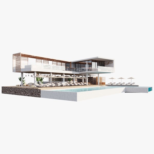 Luxury Pool Bar 3D model