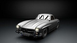 3D Mercedes 300SL 1955 model