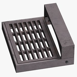 3D model Grate 01 Clean and Dirty
