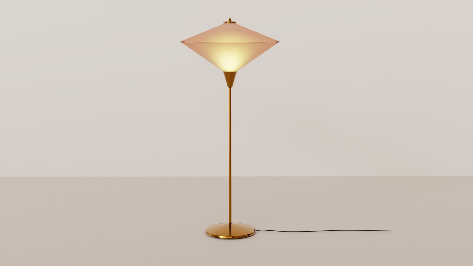 3D Mid-century Floor Lamp Model - TurboSquid 2096490