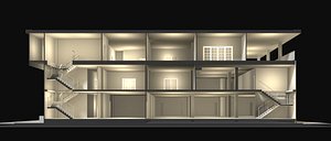 Home office in section cut 25-08