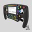 3D Racing Steering Wheel 4K PBR model