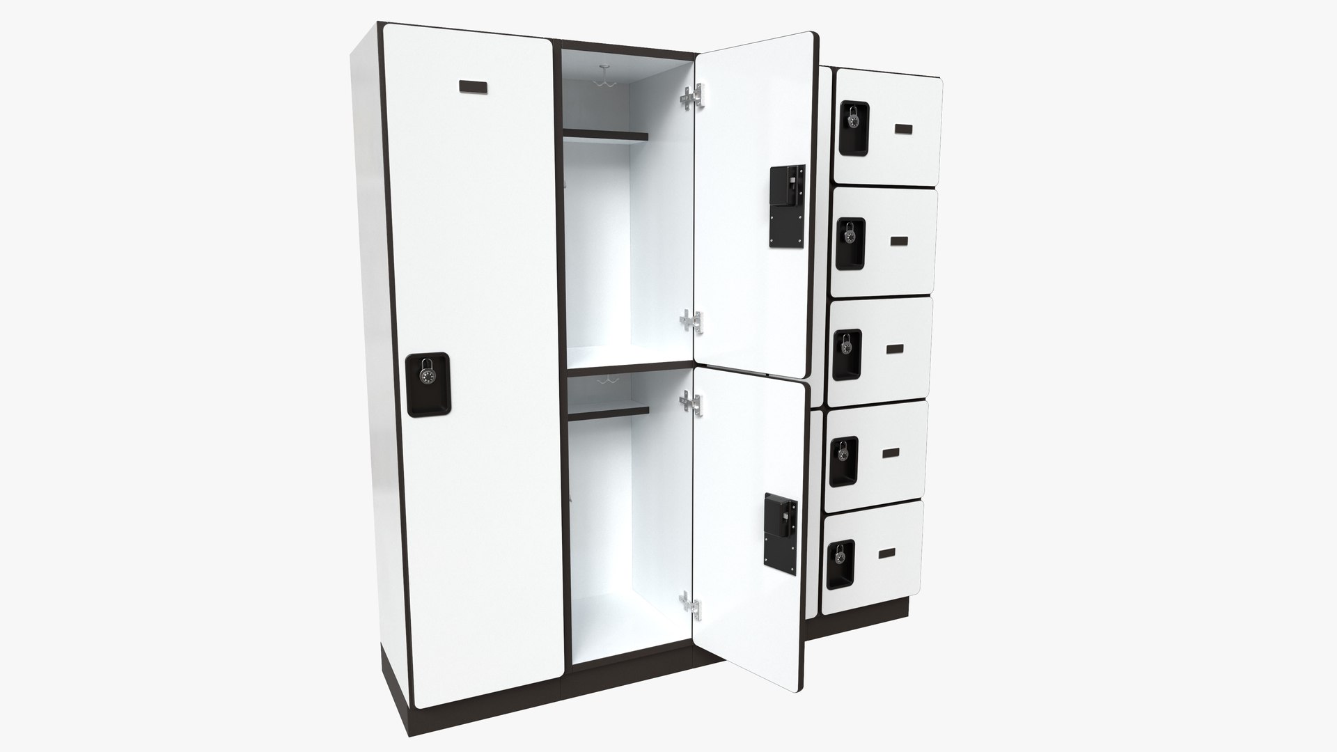 Locker 4 Different Type 3D Model - TurboSquid 2225057