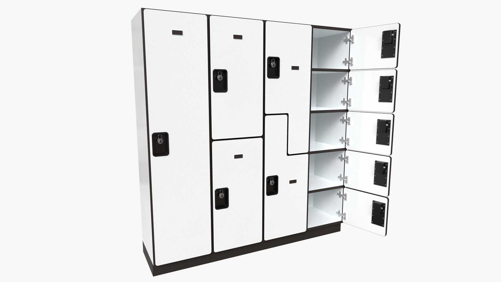 Locker 4 Different Type 3D Model - TurboSquid 2225057