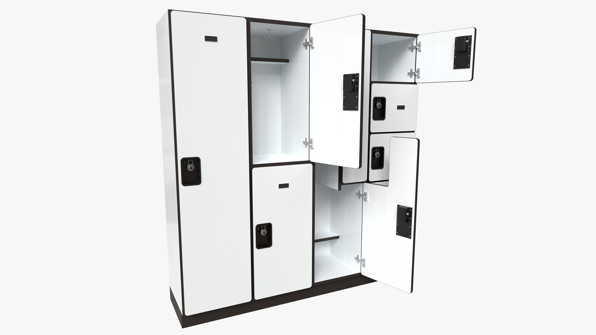 Locker 4 Different Type 3D Model - TurboSquid 2225057