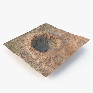 3D crater terrain - 2 model
