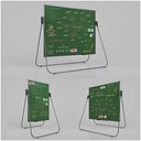 Professional U Stand Greenboard Trio - Customizable Writing Board Set