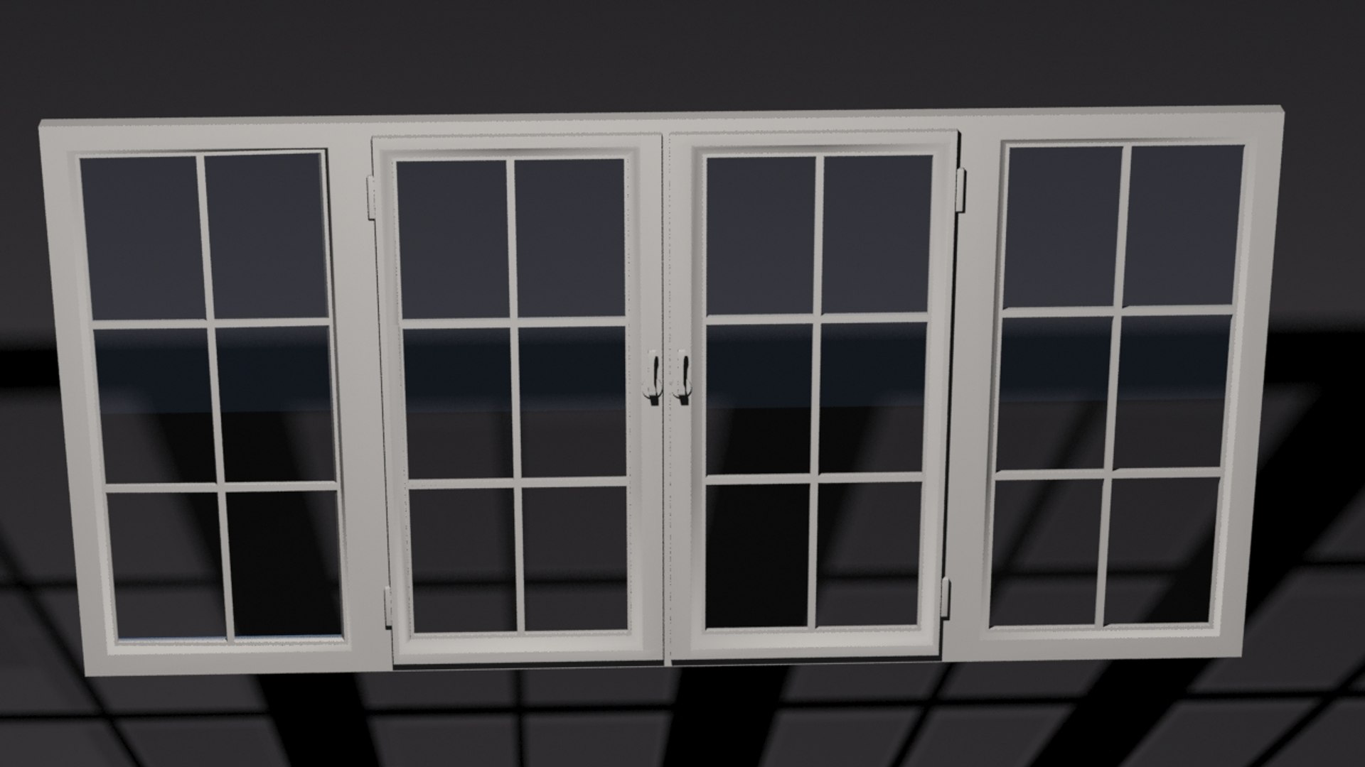 3d window door living furniture model