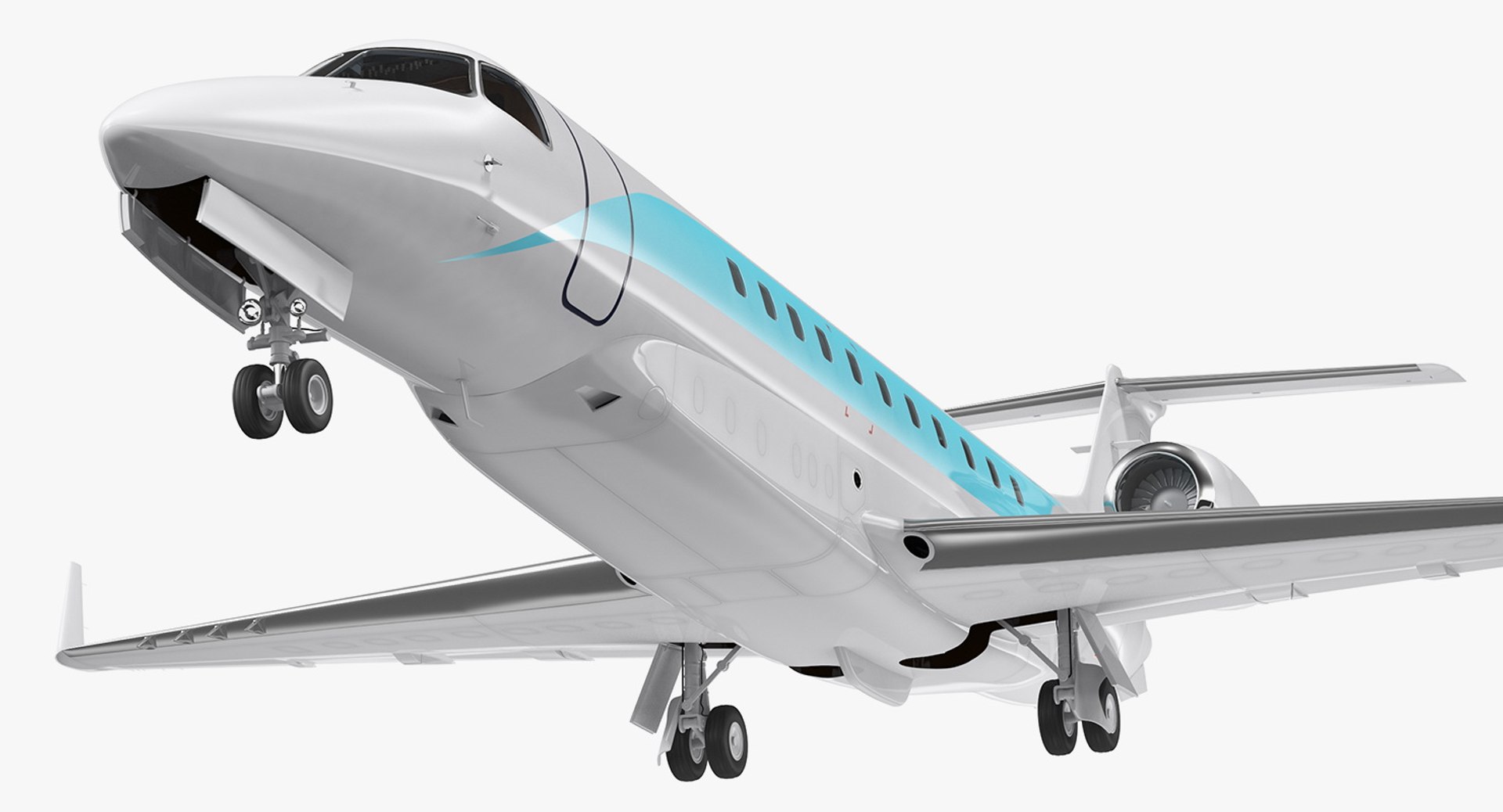 Private Jet Generic Rigged 3D Model 3D model preview