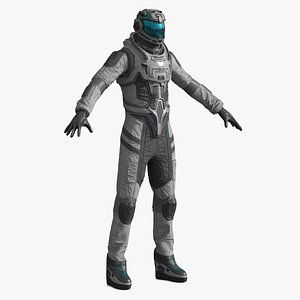 3D model Futuristic Sci-Fi Astronaut with Visor