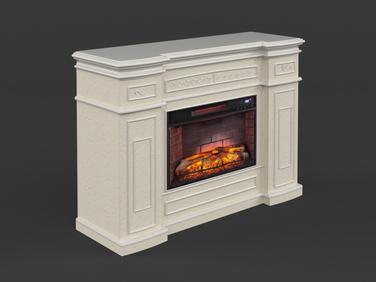 3D electric fireplace model - TurboSquid 1658233