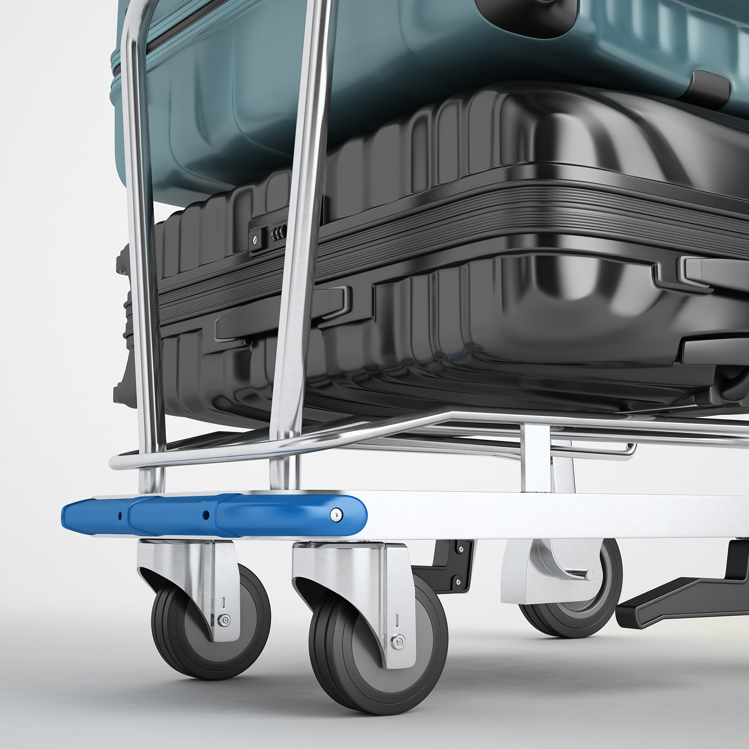 3D airport luggage trolley TurboSquid 1344493