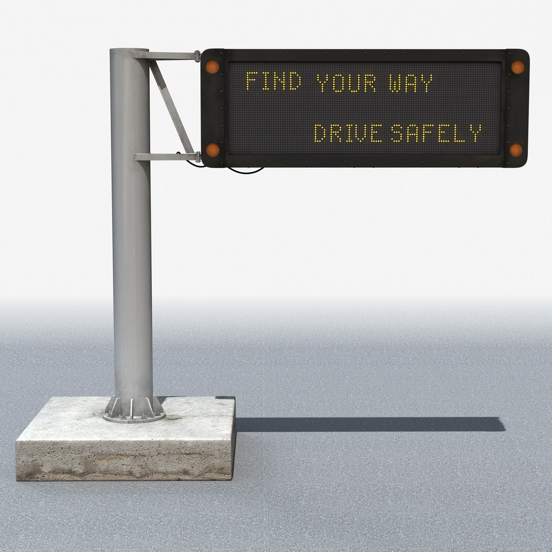 Light Electronic Message Board 3d Model