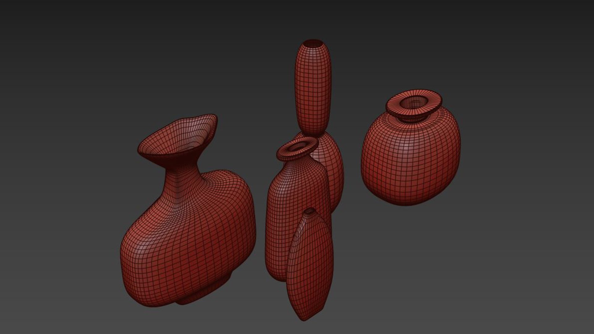 Set decorative vases 1 3D - TurboSquid 2112623