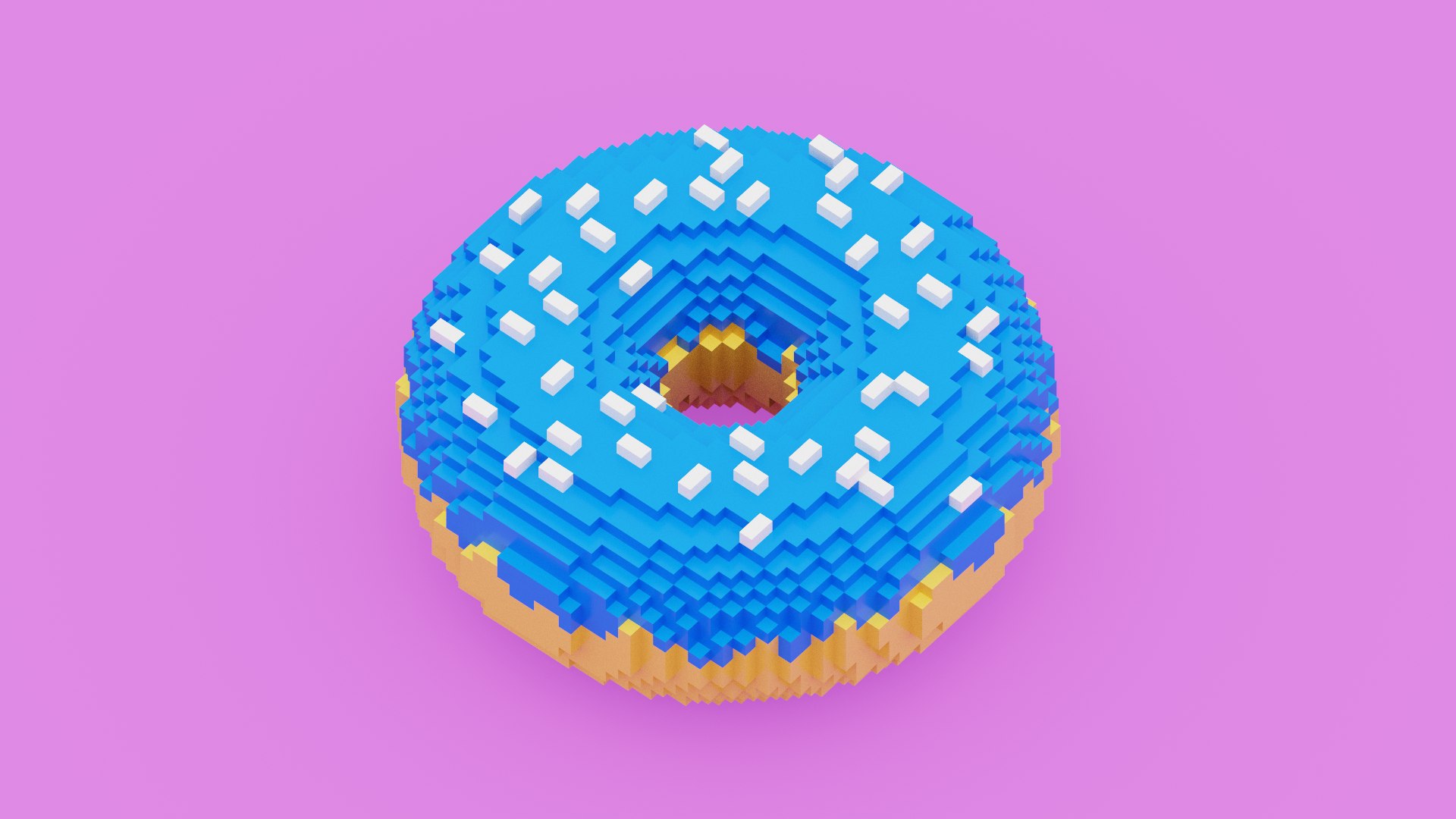 Voxel Donut 3D Model - TurboSquid 1985678