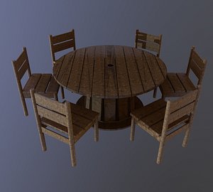 table chair 3D model