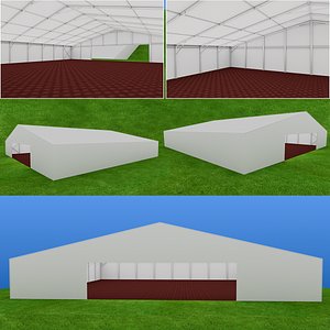 German Hanger Tent 40 m X 40 m 3D model