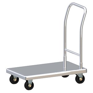 Flat Bed Self Assembly Stainless Steel Platform Trolley