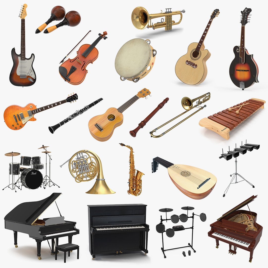 Musical Instruments 3D Models Collection 3 3D model preview