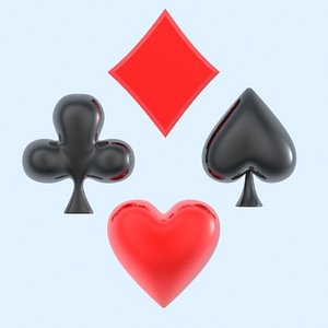 3ds max poker suits