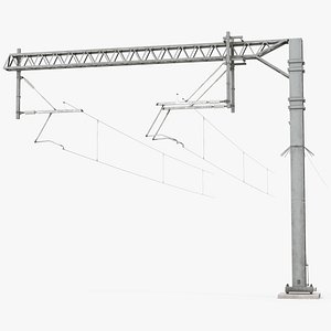 Railway Electrification Gantry Structure Gray 3D