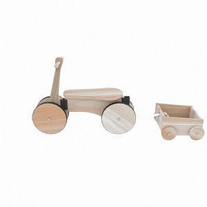 3D toy wooden bicycle