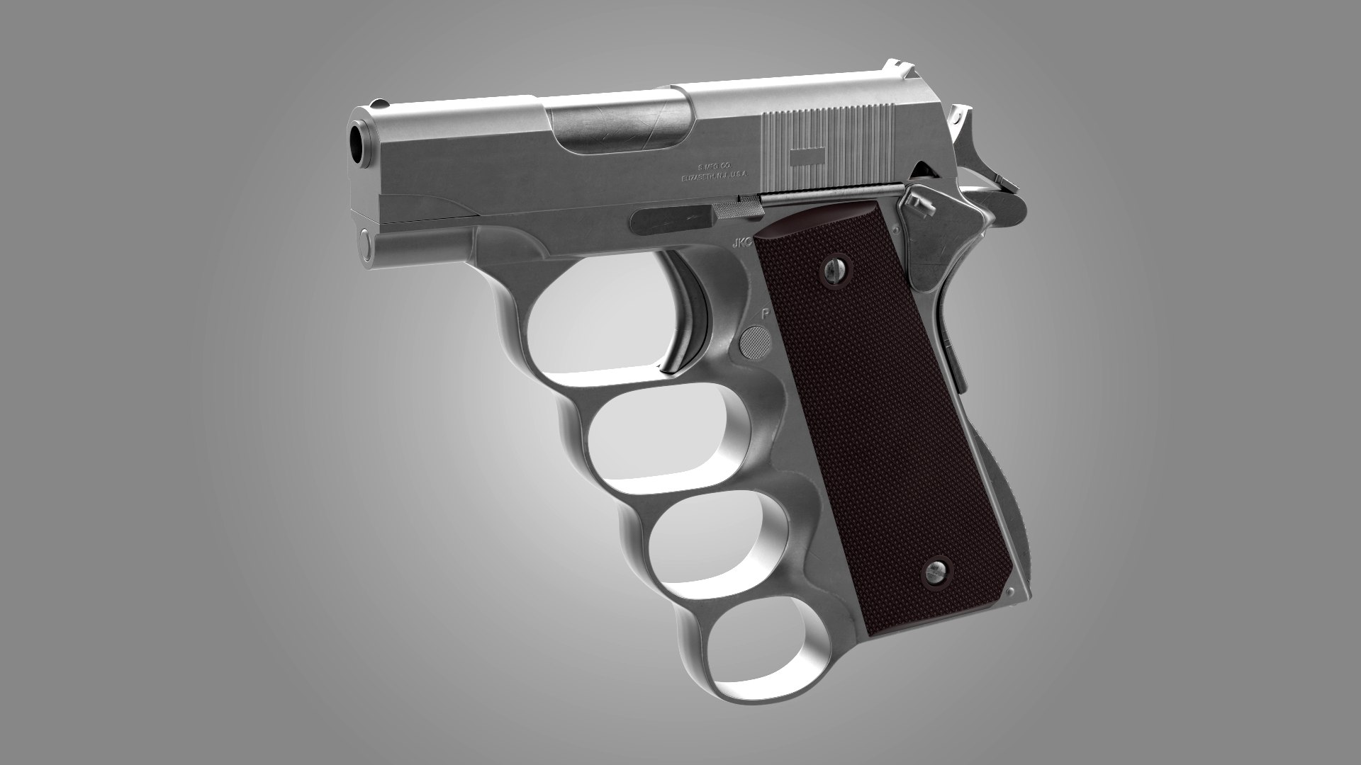 Auto Pistol Brass Knuckles 3D - TurboSquid 2050235