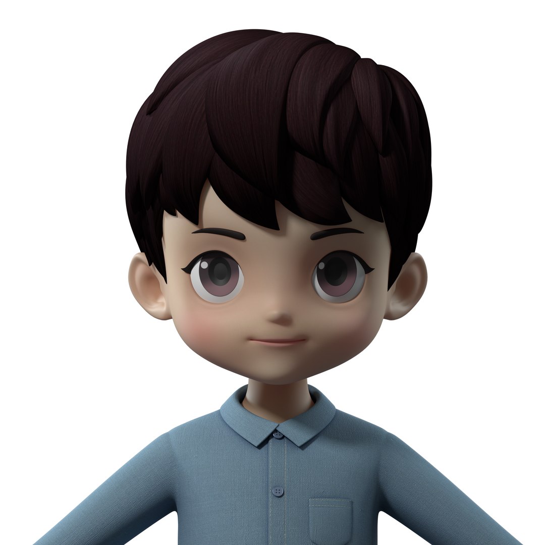 Cartoon Boy Man People 3D Model - TurboSquid 1579232