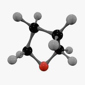 3D model Tetrahydrofuran Molecule