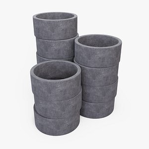 3D Stack of Concrete Rings