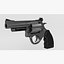 Modello 3D della pistola revolver