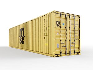 3D model msc 40 feet shipping container