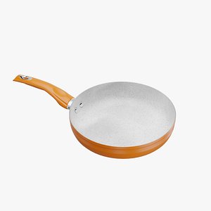 Orange Frying Pan 3D