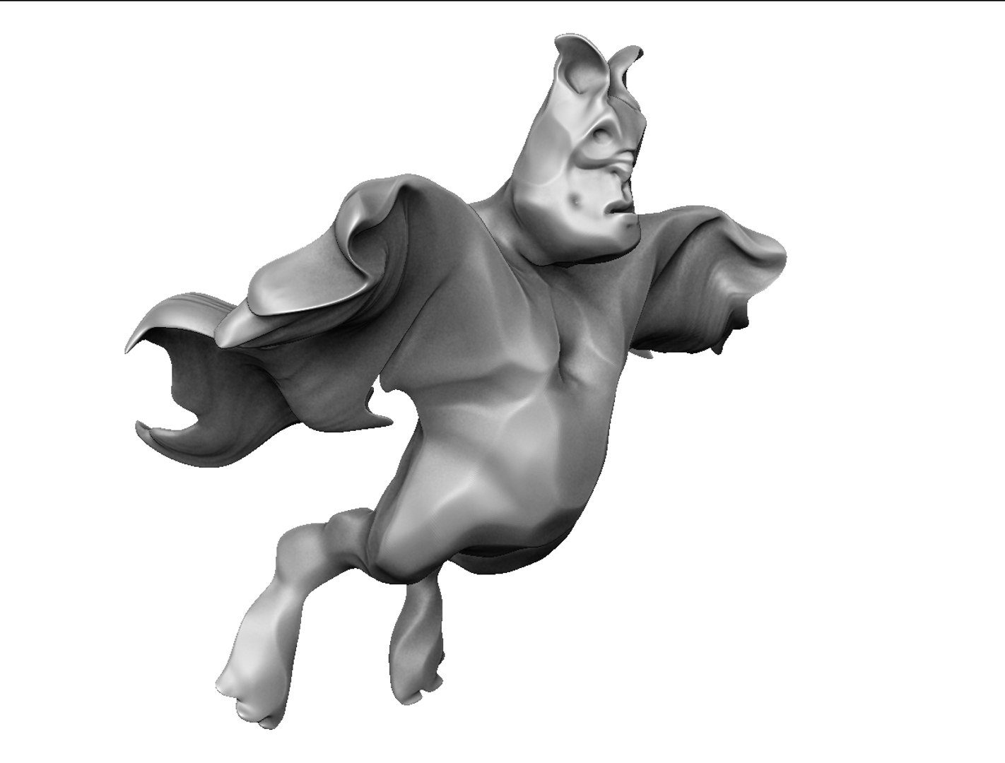 Caricature Flying Bat Model - TurboSquid 1244621