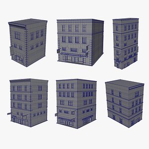 Urban Building Collection - 6 UV Unwrapped Buildings