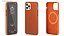 Funda de piel para iPhone 12 con sillín MagSafe marrón