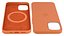 Funda de piel para iPhone 12 con sillín MagSafe marrón