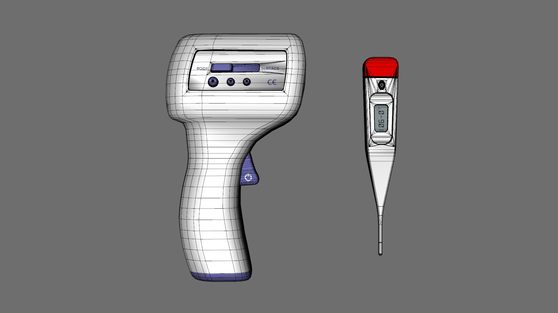 3D Thermometer 2 Low-poly 3D Model - TurboSquid 2340593