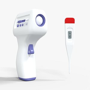 3D Thermometer 2 Low-poly 3D model