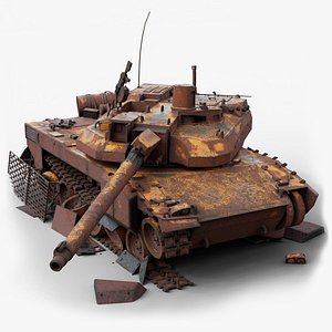 AMX56 Leclerc Destroyed Tank
