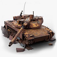 AMX56 Leclerc Destroyed Tank