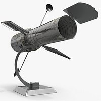 Kennan KH-11 Orbital Telescope Miniature on Stand Silver