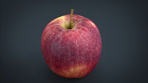 3d model realistic red apple