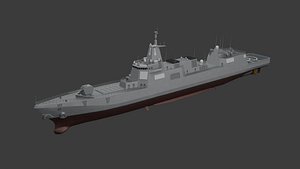 Chinese Navy Type 055 class Destroyer Renhai 3D